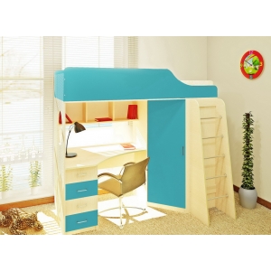 Детская мебель Орбита-7 -кровать чердак, сп место 190х80 см, 6 цветов фасадов.