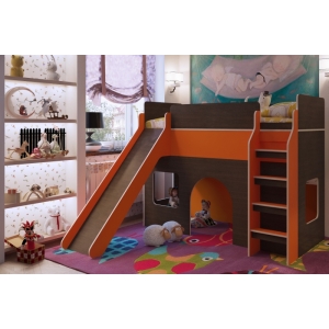 Кровать с горкой Орбита 20 - мебель для детей