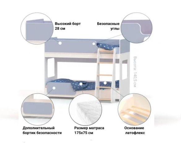 Кровать для двух детей Риджимми 4.2 характеристики