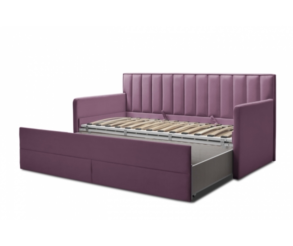 Мягкая кровать с дополнительным спальным местом Порше розовый