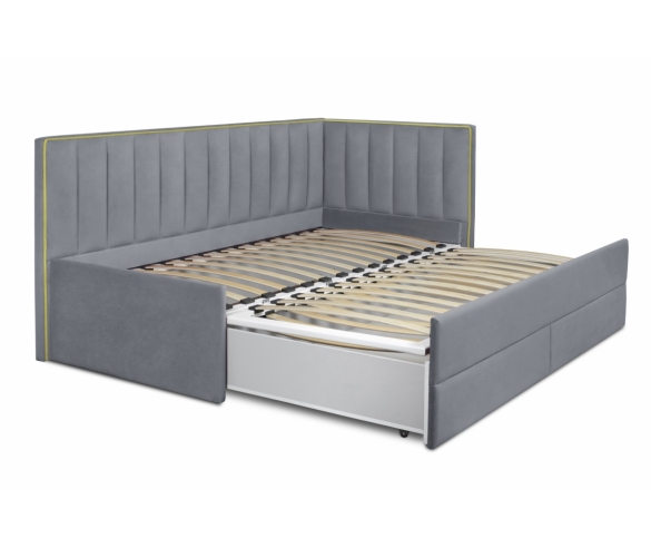 Кровать Порше с дополнительным спальным местом серый