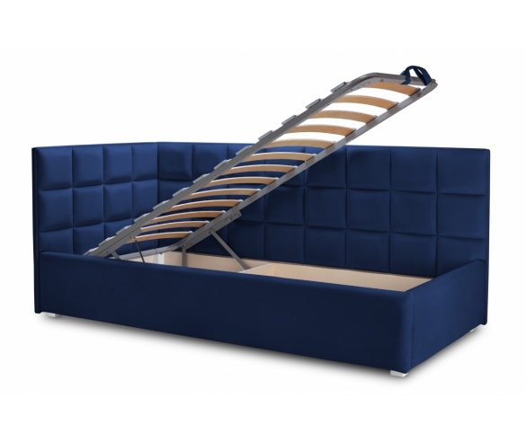 Мягкая кровать Юник синий