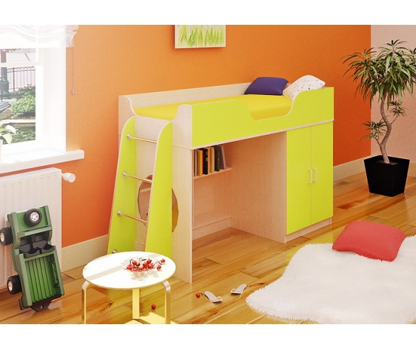 Детская кровать чердак Орбита-6 - стенка для детей - купить в Москве
