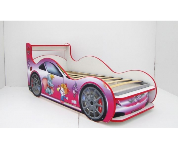 кровать машин розовая для девочки