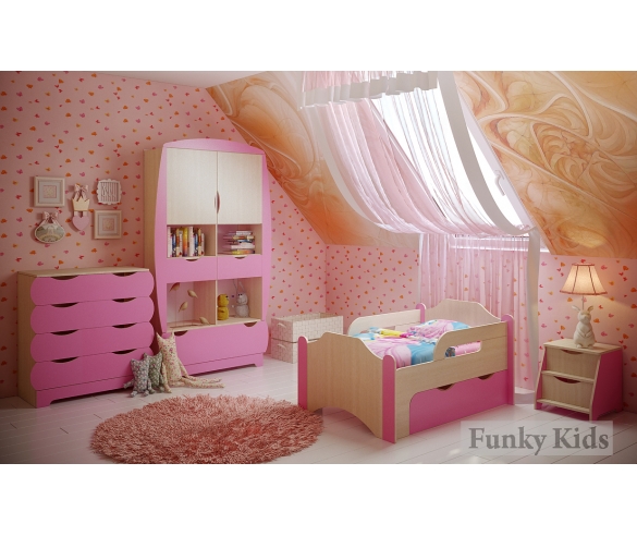 Комната для девочки с растущей кроватью Вырастайка 