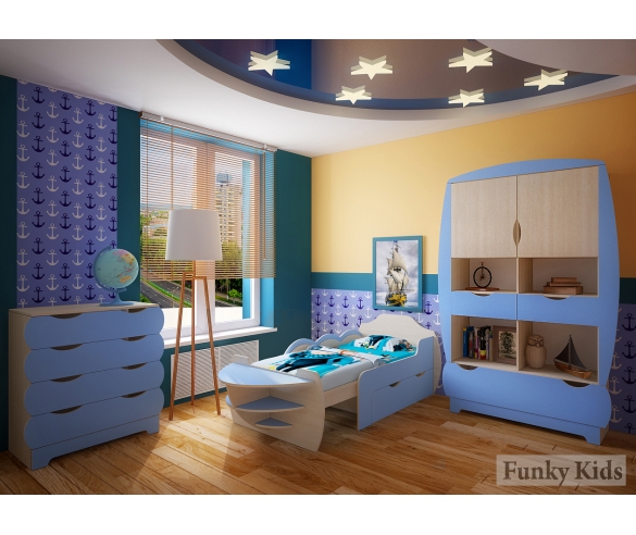 Мебель для детей с кроватью раздвижной Вырастайка для детских комнат
