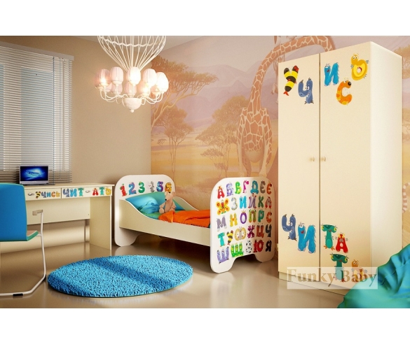 детская кровать Алфавит купить в детскую комнату недорого