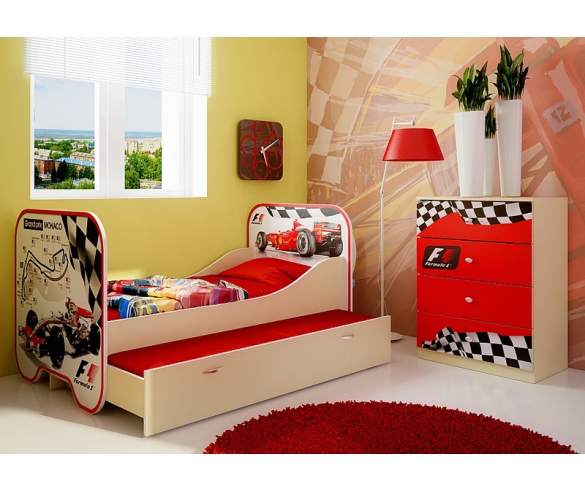 кровать для мальчика со спальным местом 190х80 см Формула 1