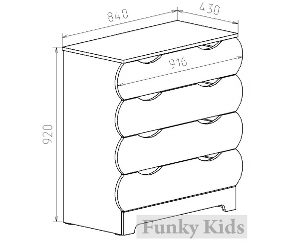 Схема комод Вырастайка детская мебель для детских спален
