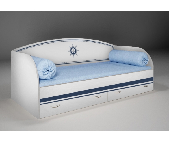 Кровать Капитан в белом цвете