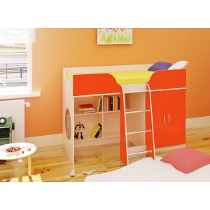 Детская мебель Орбита-6 - кровать чердак для маленьких детей - сп место 160х70 см