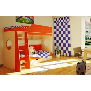 Детская мебель Орбита-5  для двоих детей, сп место 190х80 см, 11 видов цветов фасада