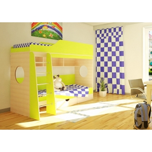 Мебель для двоих детей Орбита-5, сп место 80*190 см, 11 видов цвета фасада