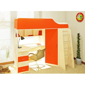 Кровать чердак Орбита-7, спальн. место 190х80 см., 6 цветов фасадов.