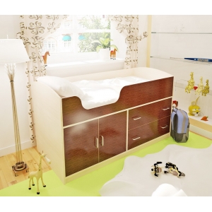 Кровать чердак Орбита-9 - детская мебель для детей, сп место 160х70 см, 6 цветов фасада