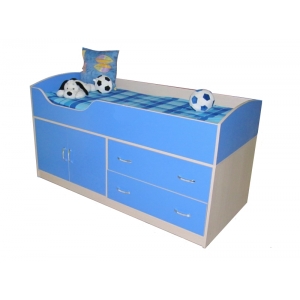 Мебель Орбита-9 - кровать чердак для детей, сп место 160х70 см, 6 цветов фасада