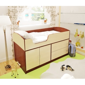 Мебель детям Орбита-9 - кровать чердак, сп место 160х70 см, 6 цветов фасадов