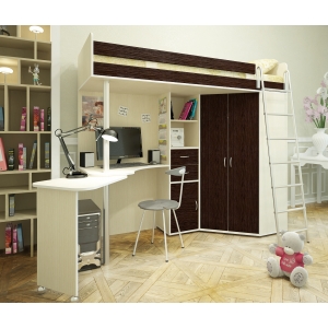 Мебель в детскую комнату Орбита-1 ЛАЙТ, (дуб кремона/венге ), спальное место 200х80