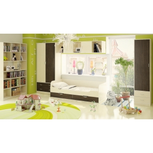 Детская комната Орбита 13 Композиция 5 спальное место 190х80 цвет дуб кремона-венге