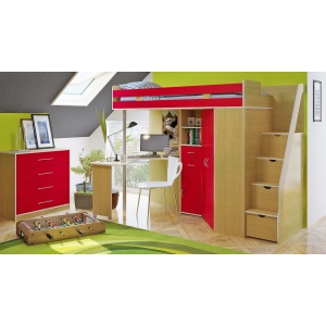 Кровать Орбита 1 ГРАНД - с тумбой в виде лестницы