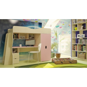 Детская кровать-чердак Орбита-15. Спальное место 180х80см.