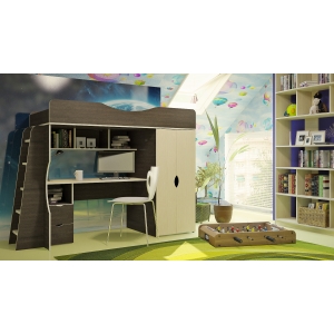 Кровать-чердак Орбита 15 для детей. Спальное место 180х80см.