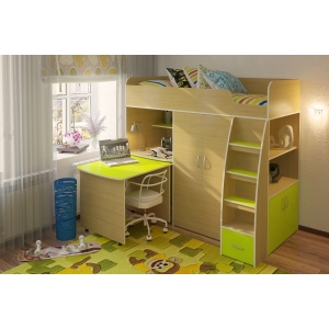 Кровать чердак с выкатным столом Орбита-18