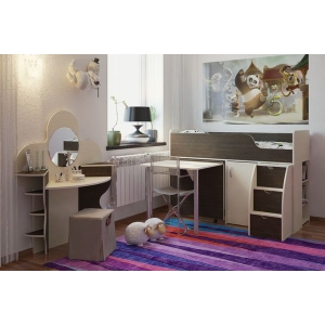 Кровать-чердак Орбита-19 дуб кремона/венге