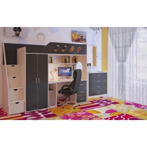 Детская кровать-чердак с лестницей Орбита 21 
