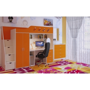Кровать-чердак с рабочей зоной Орбита 21