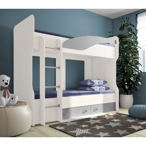 Детские двухъярусные кровати для детей с бортиками - Детская мебель сящиками и диваном - Купить в Москве