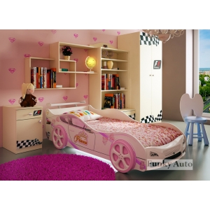 Кровать машина Принцесса Стандарт + серия мебели Фанки Авто