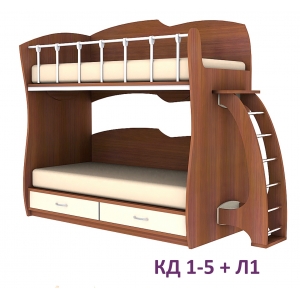 Кровать двухъярусная КД 1-5 лестница в стоимость не входит