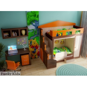 Кровать детская Фанки Хоум с мебелью Фанки Тайм
