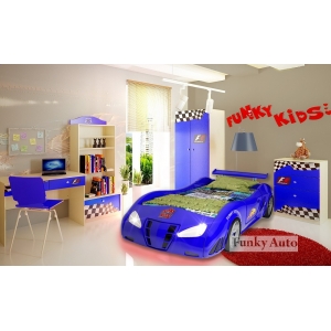 Мебель Фанки Авто + кровать машина Фанки Энзо цвет синий