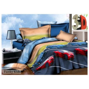 Комплект постельного белья Ралли 3D, 1,5 спальный 