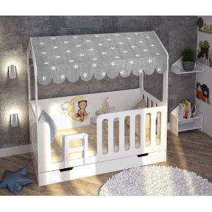 Одноярусная детская кровать Домик Сказка