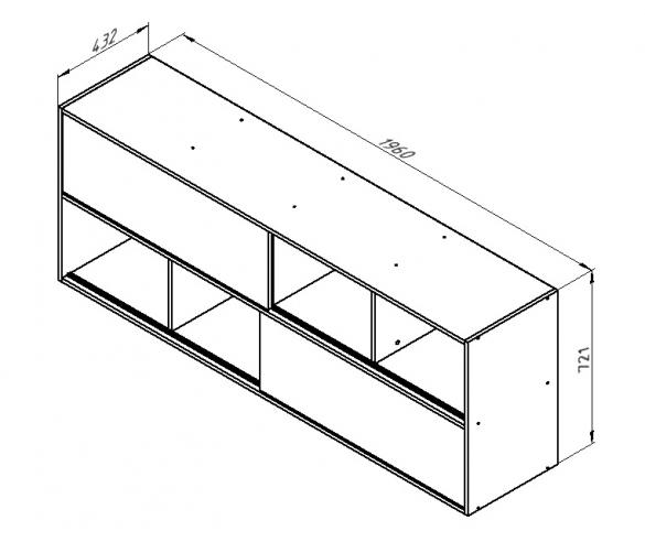 Схема с размерами надкроватного моста Дельта