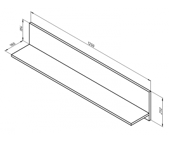 Полка Дельта схема с размерами