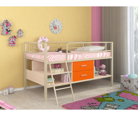Детская кровать Севилья мини в цвете слоновая кость