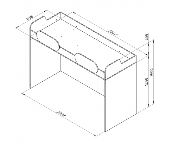 Схема кровати чердака Дельта