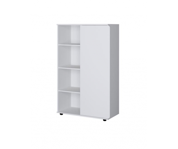 Шкаф "Дельта Лофт" с открытой секцией, Цвет: Белый