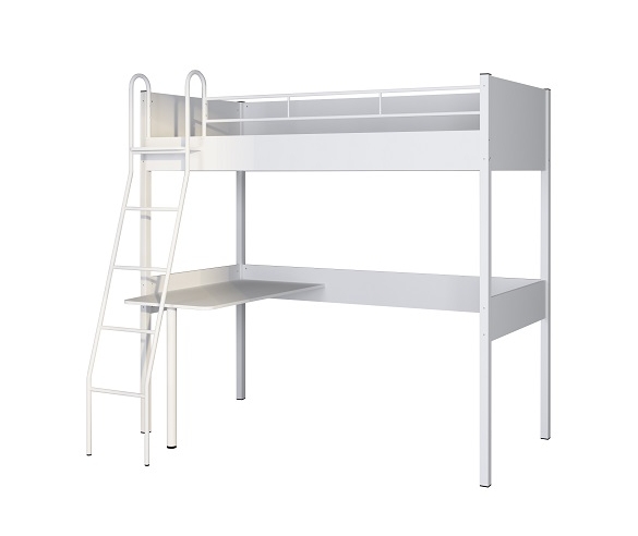Кровать-чердак Дельта Лофт-20.02.01, Цвет: Белый