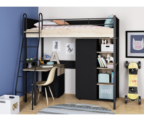 Готовая комната 1, Цвет: Ирландский Дуб+Черный