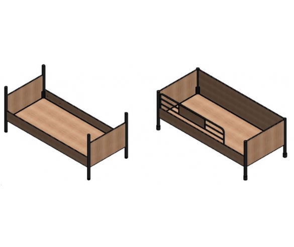 Кровать трансформер "Дельта Лофт"-20.02.02, как две отдельностоящие кровати.
