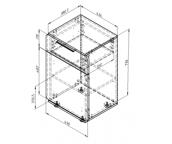 Размеры тумбы "Дельта Лофт" - 24.01