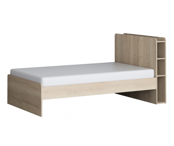 Кровать с полками в изголовье Лофт 19.12 Ирландский Дуб