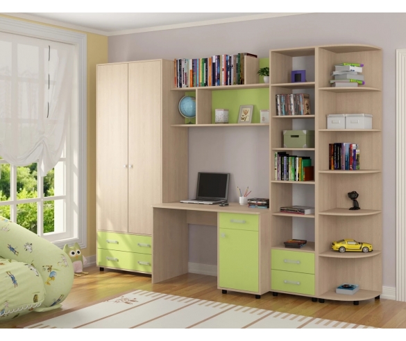 Детский уголок школьника Дельта Дуб Молочный/Лайм