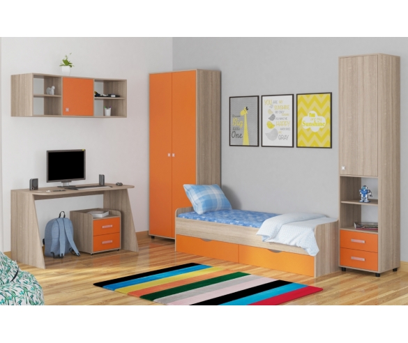 Детская комната Дельта Дуб сонома/Оранжевый