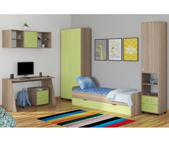 Детская комната Дельта Дуб сонома/Салатовый